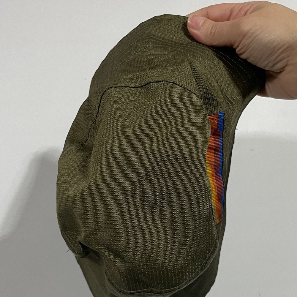 Teva Olive Green Bucket Hat with Multicolor Patch - Picture 4 of 4